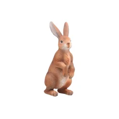 FARMWOOD ANIMALS - Lievre brun debout en résine 6x16x15 cm