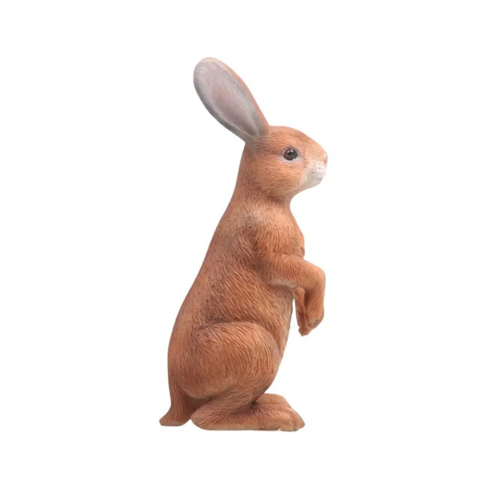 FARMWOOD ANIMALS - Lievre brun debout en résine 6x16x15 cm