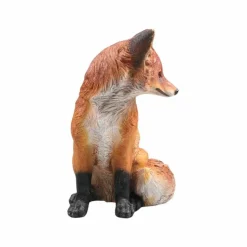 FARMWOOD ANIMALS - Renard réaliste en résine assis t2