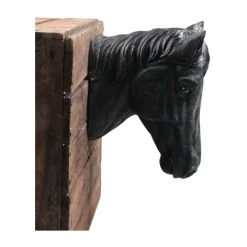 FARMWOOD ANIMALS - Tête de cheval noir en résine 24 x 34 x 48 cm