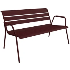 FERMOB - Banquette lounge Monceau coloris cerise noire