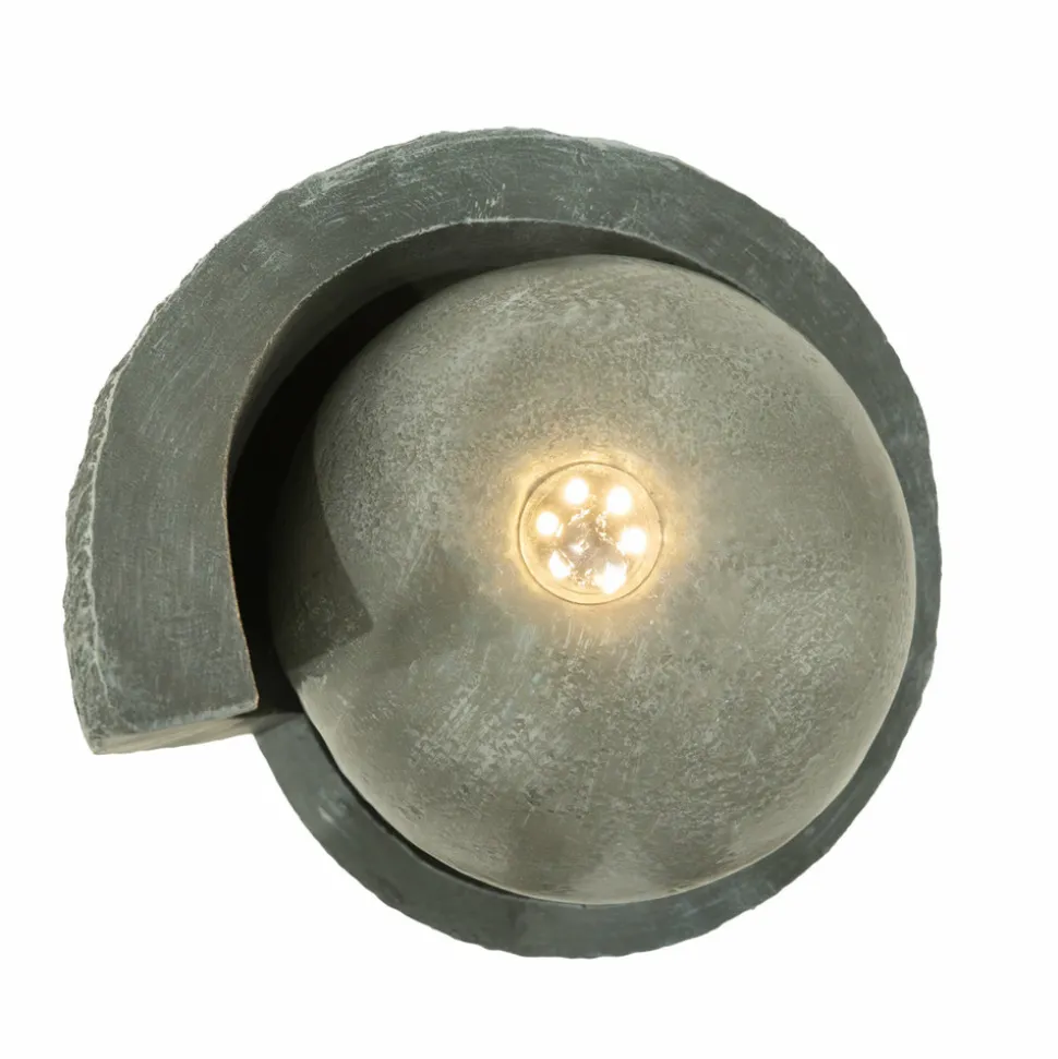 Fontaine de jardin zen cascade avec éclairage led blanc chaud & brosse à nettoyage