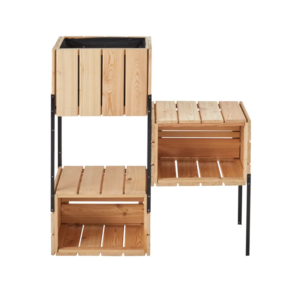 FOREST STYLE - 3 Bacs modulables en étagères Acanta en Mélèze - L.82,6xl.28,2xH.86 cm
