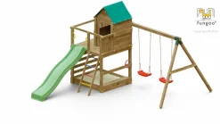 FUNGOO - Aire de jeux jarcas avec balançoire double
