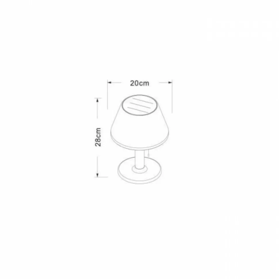 GALIX - Lampe de table solaire g2 tres éclairante - - 100 lumens - plastique et tube en inox
