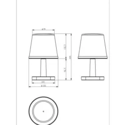 GALIX - Lampe de table solaire g4410 - 25 lumens - h20 cm