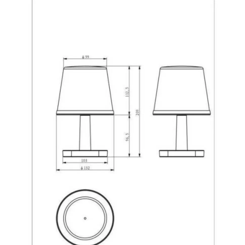 GALIX - Lampe de table solaire g4410 - 25 lumens - h20 cm