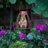 GALIX - Lampe de table solaire galix - metal finition cuivré - 7 led blanches - 0,042 w - 8 heures d'éclairage