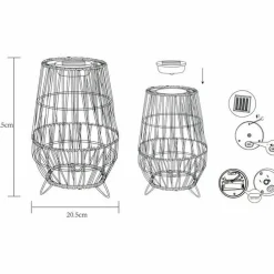 GALIX - Lampe solaire décorative à filament blanc chaud 30 cm - galix