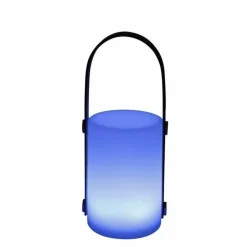 GALIX - Lanterne portative rechargeable usb - galix - bambou/plastique - 4 led wrgb - 1500mah - blanc