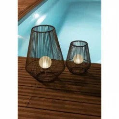 GALIX - Lanterne solaire décorative boule perlée - - h30 - 10 lumens - 8 heures d'éclairage