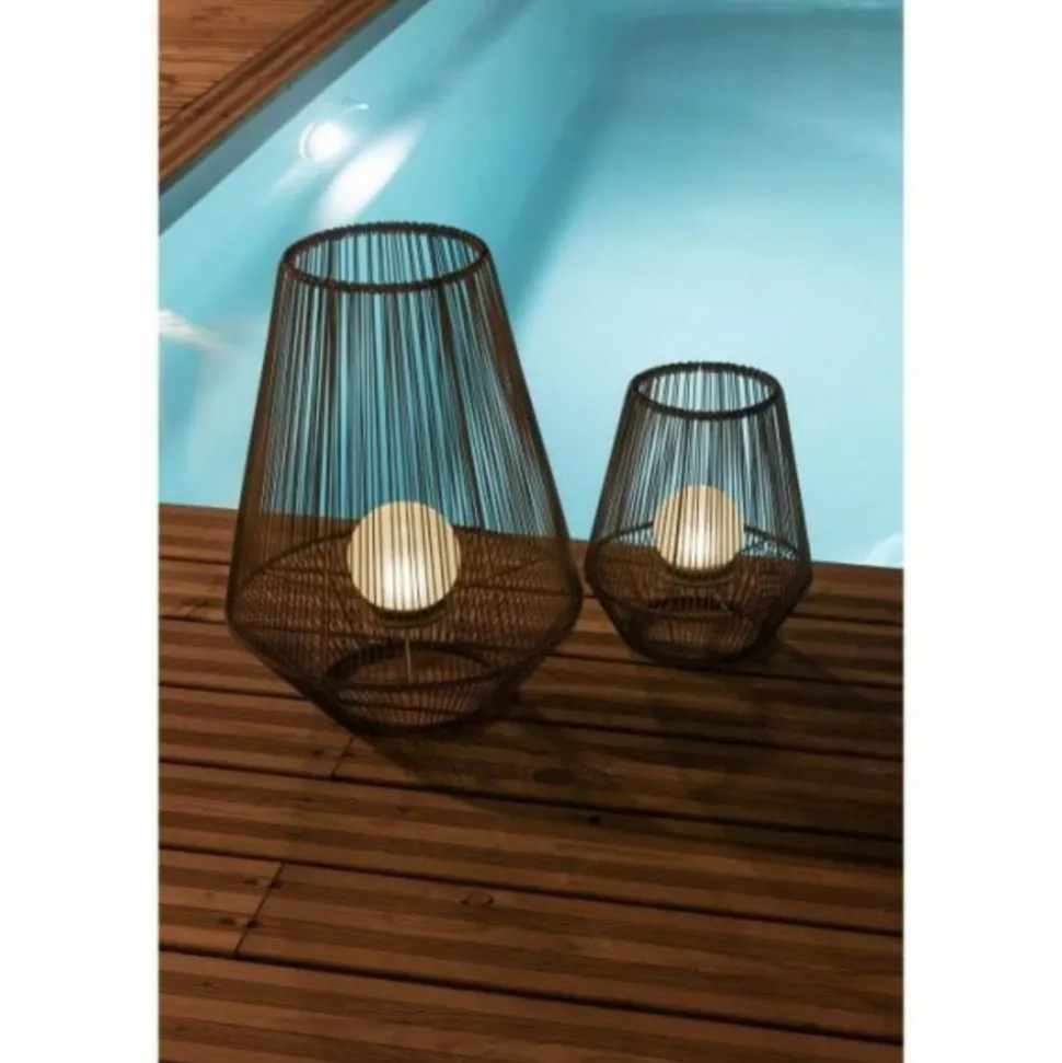 GALIX - Lanterne solaire décorative boule perlée - - h30 - 10 lumens - 8 heures d'éclairage