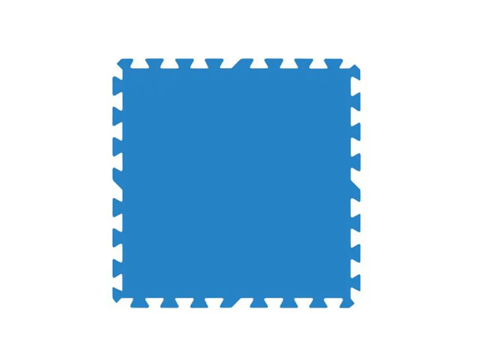 GRE - Lot de 9 dalles de protection de sol pour piscine 50 x 50 cm bleues épaisseur 4,