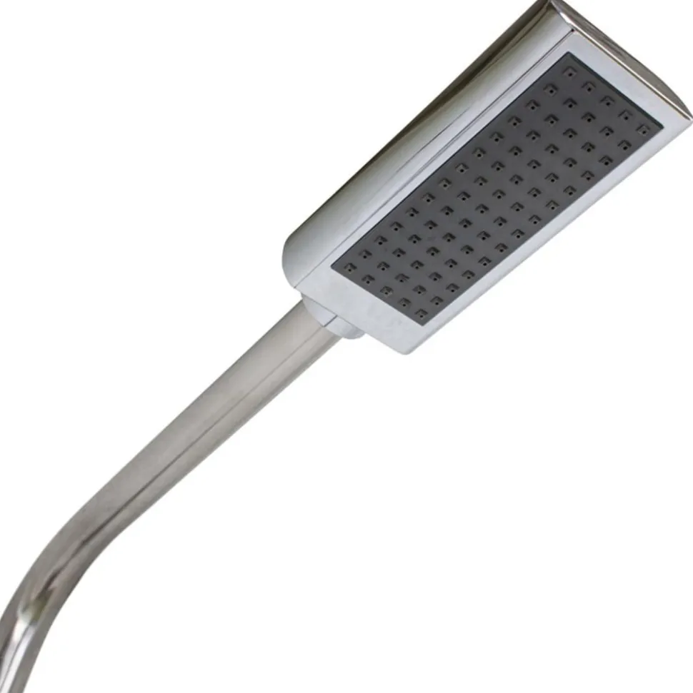 GRE POOLS - Douche de jardin en acier inoxydable avec lave-pied