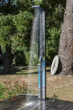 GRE POOLS - Douche solaire carrée d'extérieur en aluminium premium avec sprayers - 20x11x215 cm - 38 l