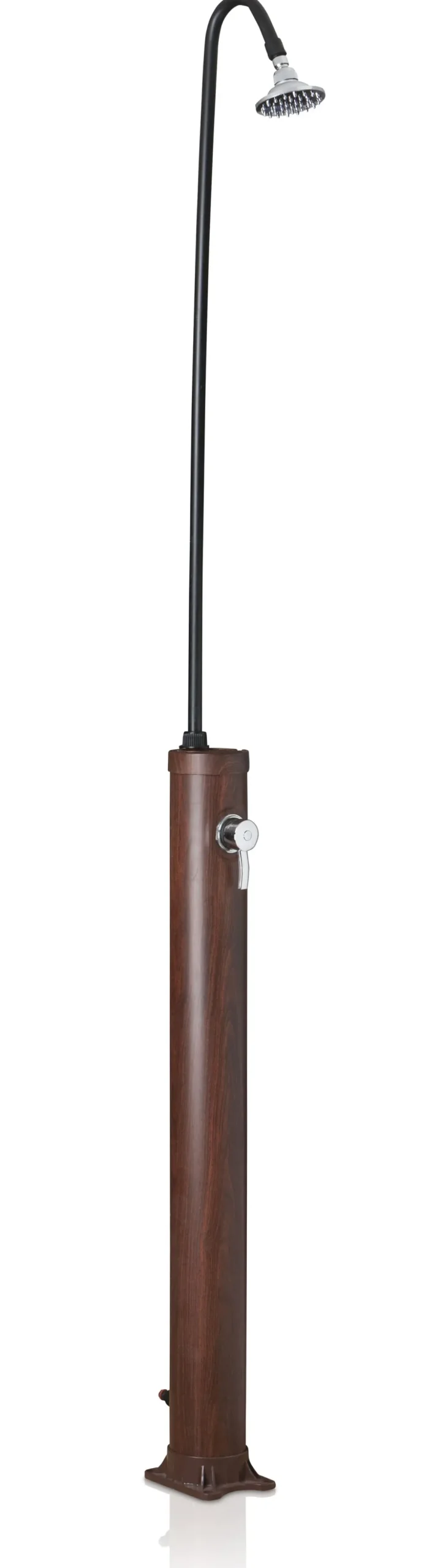 GRE POOLS - Douche solaires ronde d'extérieur en pvc aspect bois - 11x220 cm - 9 l