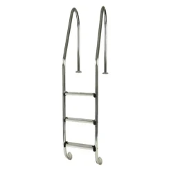 GRE POOLS - Echelle standard inox pour piscine enterrée, 3 marches 1,20m