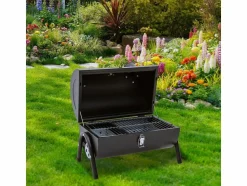 HABITAT ET JARDIN - Barbecue charbon de bois portable "captain" - 42 x 27 x 43 cm - noir