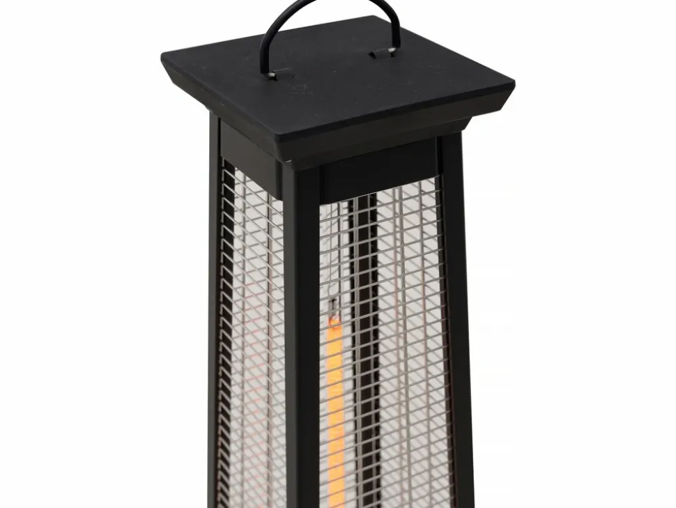 HABITAT ET JARDIN - Chauffage électrique radiant en fibre de carbone "volcano" - 2000w - noir