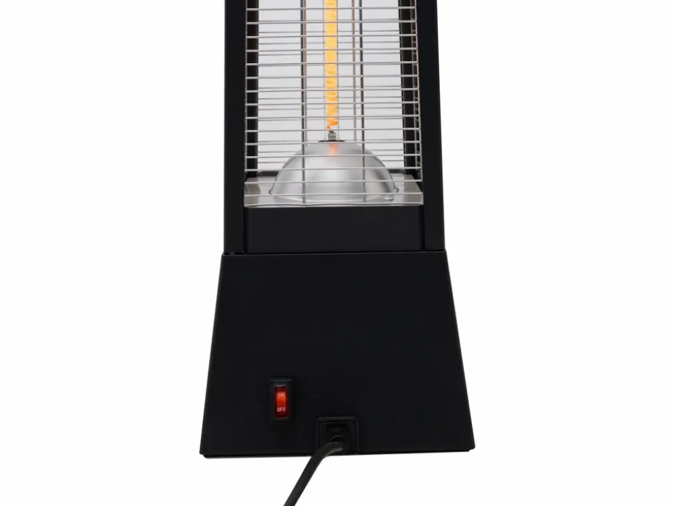 HABITAT ET JARDIN - Chauffage électrique radiant en fibre de carbone "volcano" - 2000w - noir