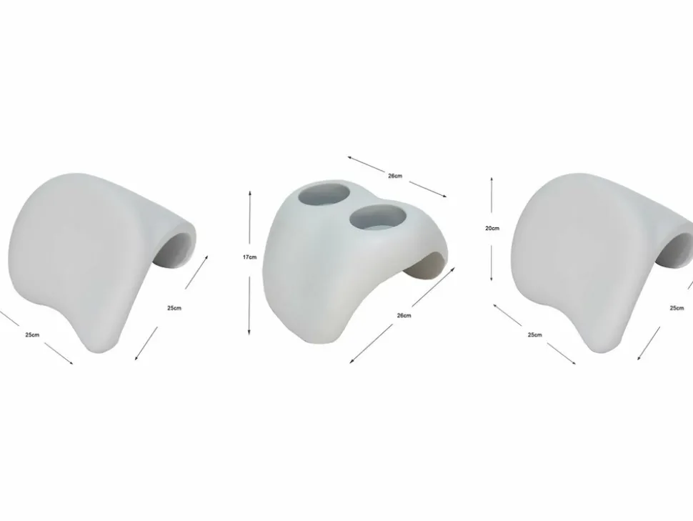 HABITAT ET JARDIN - Lot de 2 appuie-têtes et 1 porte-gobelet pour spa