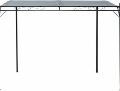 HABITAT ET JARDIN - Pergola adossée inclinée en métal - 3 x 2.5 m - gris