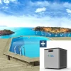 HABITAT ET JARDIN - Piscine bois " miami 130 " - 4.86 x 3.36 x 1.30 m + mini pompe à chaleur - puissance 3.5 kw