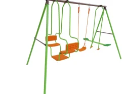 HABITAT ET JARDIN - Portique acier "eva" - 1.96m - 3 agrès