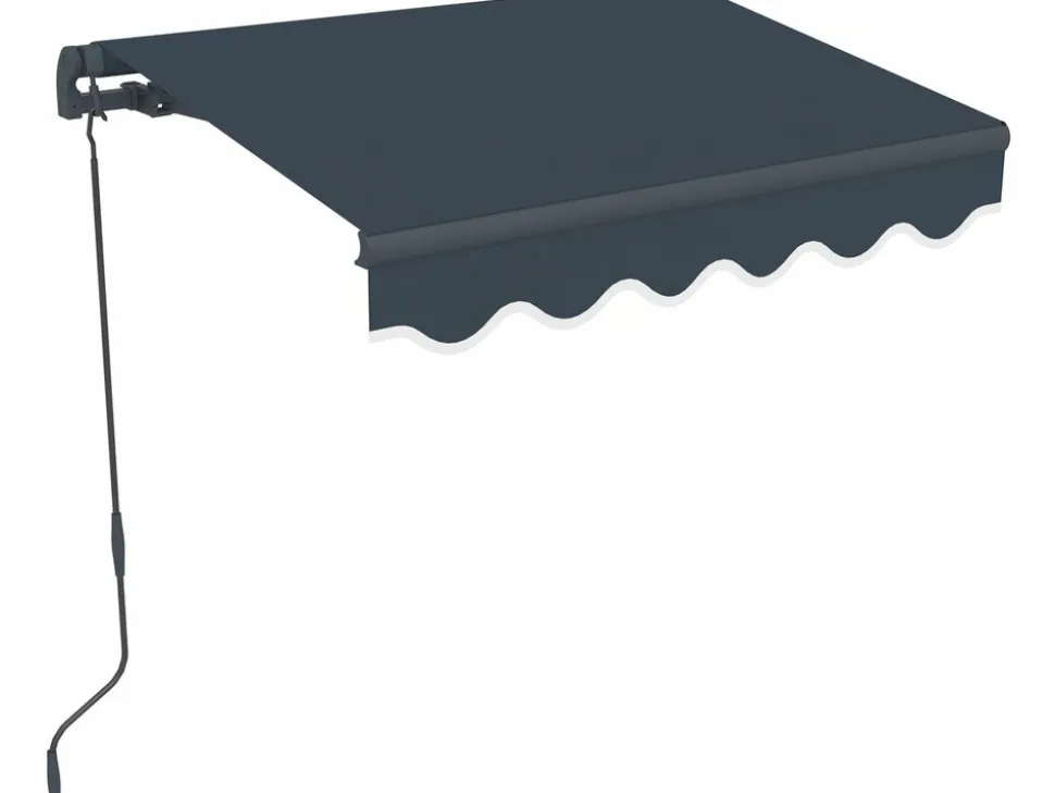 HABITAT ET JARDIN - Store banne en aluminium "ombra 1" - 160 x 120 cm - gris