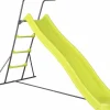 HABITAT ET JARDIN - Toboggan de jardin à double vague "poly" en vert - 240 x 120 x 156 cm