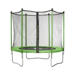 HABITAT ET JARDIN - Trampoline "yoopi" - ø 1.8 m - avec filet + echelle + couverture + kit d'ancrage