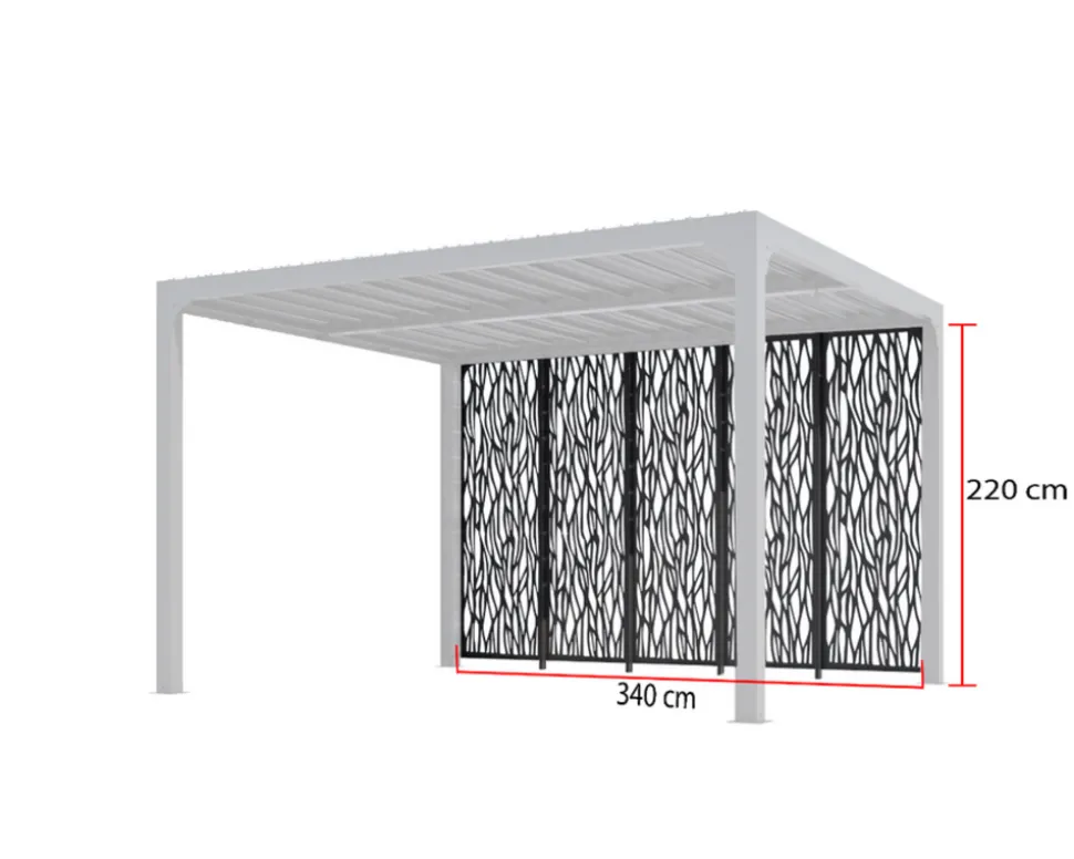 HABRITA - Habrita panneaux moucharabieh en acier pour pergola bioclimatique per 3630 bi ou per 3660 bi - perbim36