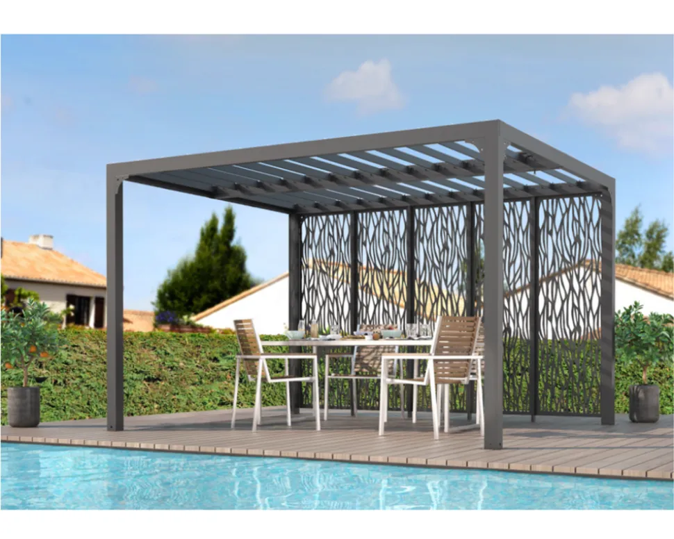 HABRITA - Habrita panneaux moucharabieh en acier pour pergola bioclimatique per 3630 bi ou per 3660 bi - perbim36