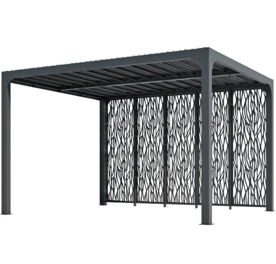 HABRITA - Habrita pergola bioclimatique 10.80m² gris anthracite - per36m30bi