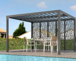 HABRITA - Habrita pergola bioclimatique 10.80m² gris anthracite - per36m30bi