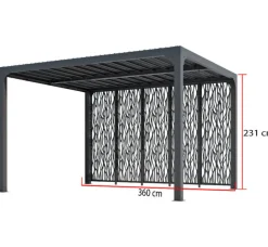 HABRITA - Habrita pergola bioclimatique 10.80m² gris anthracite - per36m30bi