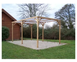 HABRITA - Habrita pergola en bois thermo chauffé 15.10 m² avec couverture pvc - th3051s2