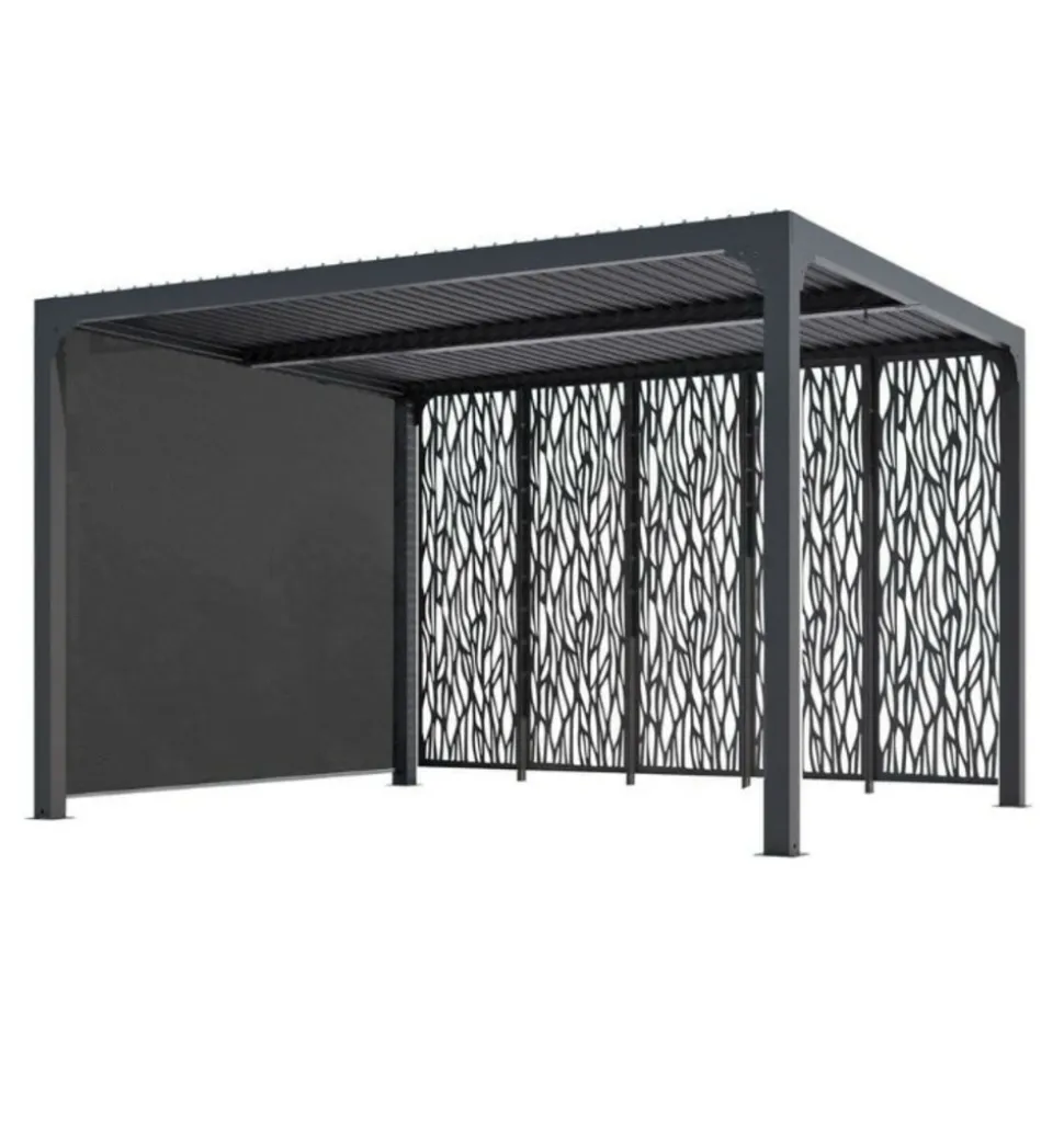 HABRITA - Habrita pergola bioclimatique 10.80m² gris anthracite - per36m30rbi