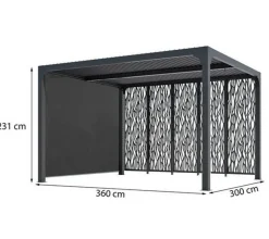 HABRITA - Habrita pergola bioclimatique 10.80m² gris anthracite - per36m30rbi