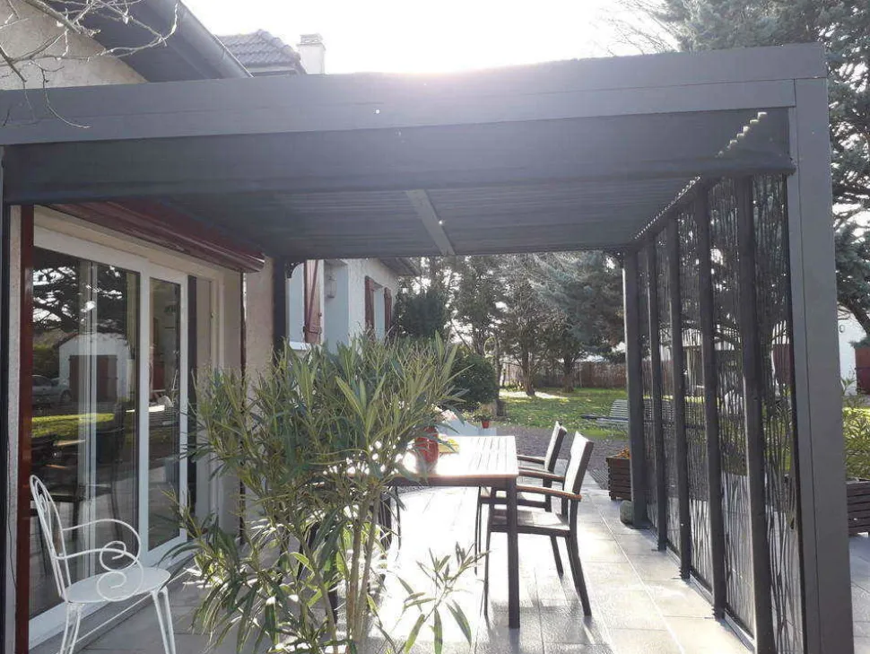 HABRITA - Habrita pergola bioclimatique 10.80m² gris anthracite - per36m30rbi