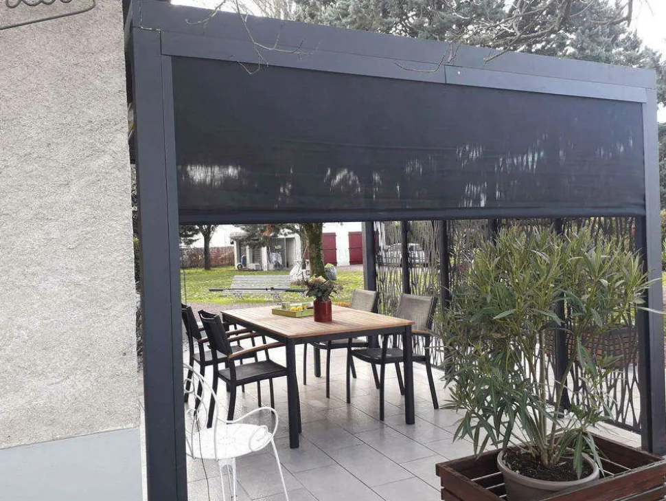 HABRITA - Habrita pergola bioclimatique 10.80m² gris anthracite - per36m30rbi