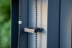 HABRITA - Habrita rideau pour pergola bioclimatique avec rail pour côté 2,40 m gris - perbir24