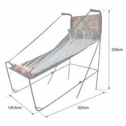 HAPPY GARDEN - Jeu de basket-ball arcade pliante double panier