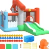 HAPPY HOP - Château gonflable avec toboggan 272x257x220 cm pvc