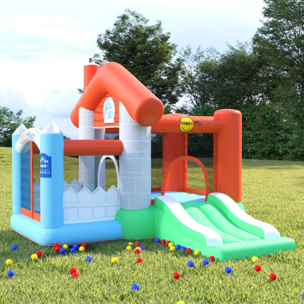 HAPPY HOP - Château gonflable avec toboggan 272x257x220 cm pvc