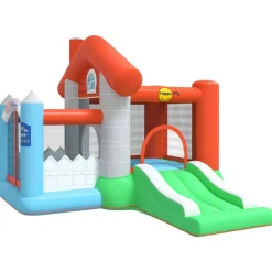HAPPY HOP - Château gonflable avec toboggan 272x257x220 cm pvc