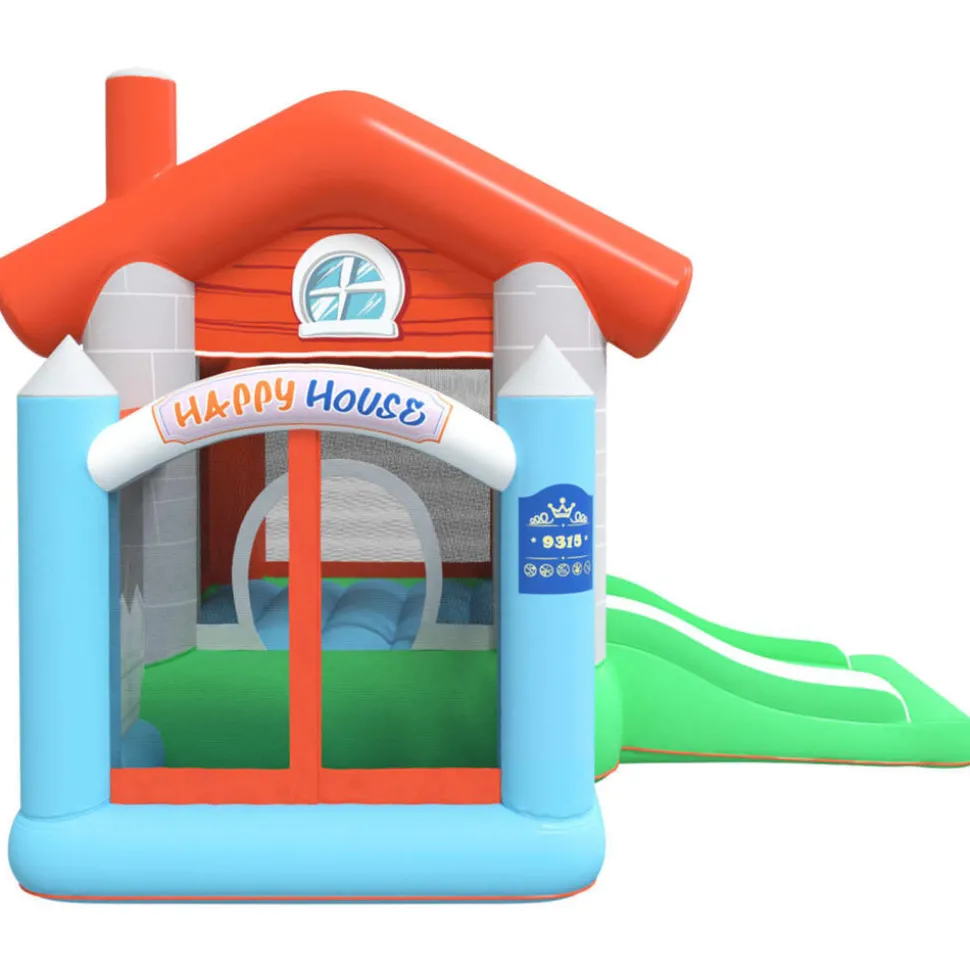 HAPPY HOP - Château gonflable avec toboggan 272x257x220 cm pvc