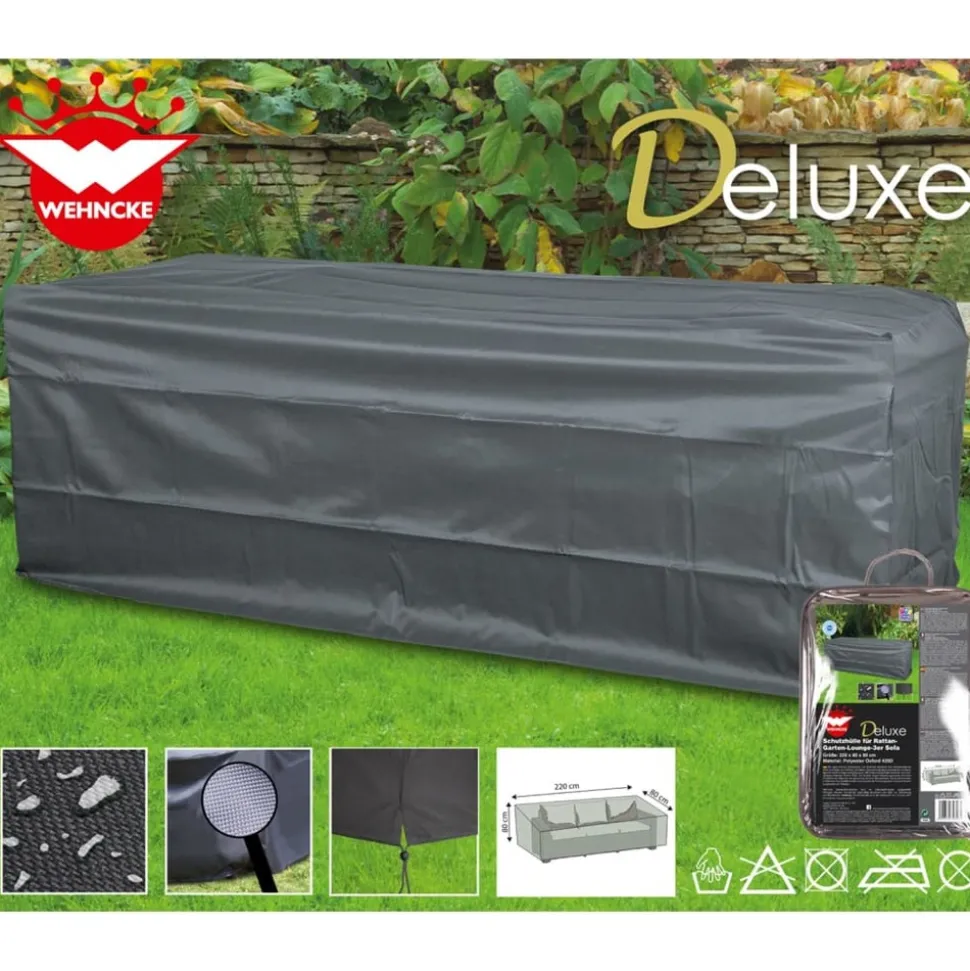 HAPPY PEOPLE - Housse pour salon de jardin deluxe 220x80x80 cm gris