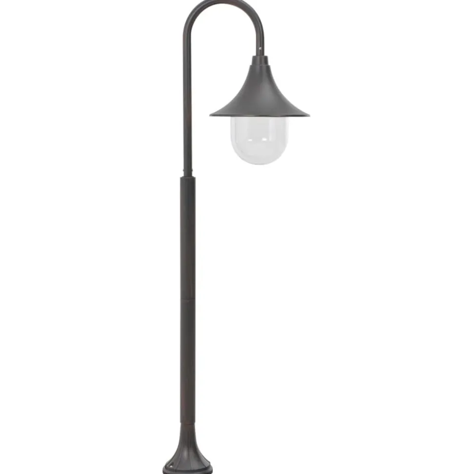 HELLOSHOP26 - Lampadaire de jardin e27 120 cm aluminium bronze marron