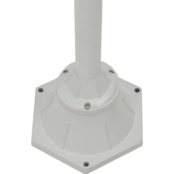 HELLOSHOP26 - Lampadaire de jardin e27 220 cm aluminium 2 lanternes blanc